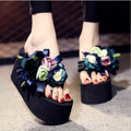 Shining white flip-flops women's summer fashion outwear thick solenon-slip vacation seaside women's beach slippers