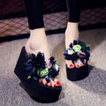 Shining white flip-flops women's summer fashion outwear thick solenon-slip vacation seaside women's beach slippers