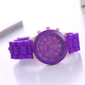 Aliexpress geneva silicone watch fashionable beautiful colorful jelly student sports women's sports watch cross-border
