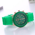 Aliexpress geneva silicone watch fashionable beautiful colorful jelly student sports women's sports watch cross-border