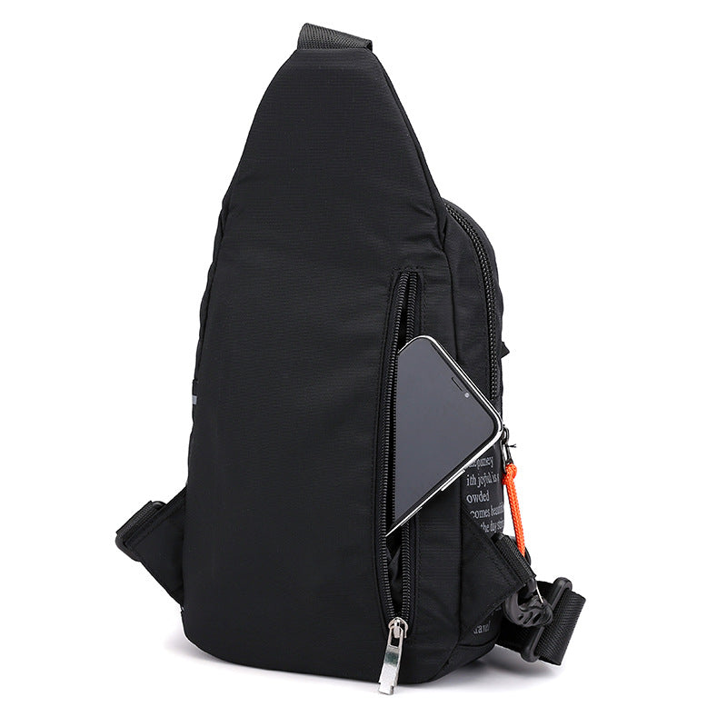 Cross-border exclusive supply, new trendy and versatile men's breast bag, outdoor multi-functional messenger backpack, sports shoulder bag.