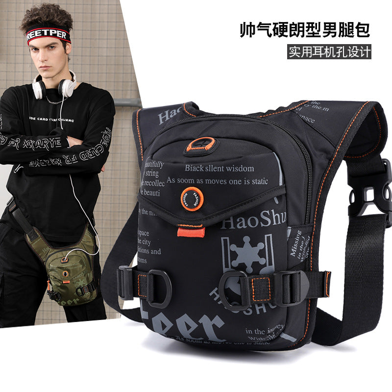 Cross-border exclusive supply, new outdoor cycling leg bag, multi-functional sports men's breast bag, portable fanny bag, messenger bag.