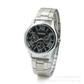 New fashion gift steel band watch, women's geneva three-eyed watch, men's quartz watch - in stock & wholesale