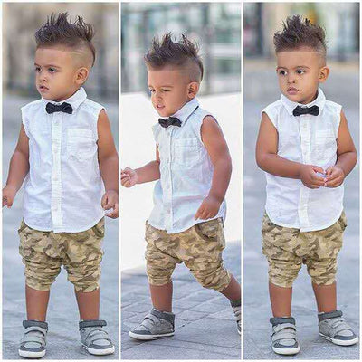 Summer new men's suit set - british style gentleman's shirt and shorts set - factory direct sales - dropshipping available
