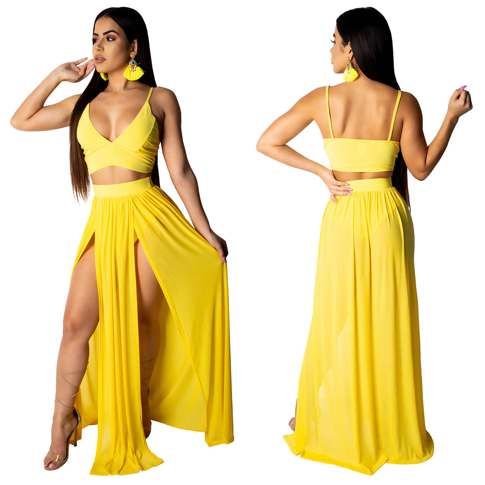 Aliexpress, ,  hot-selling summer women's fashion: european and american sexy camisole & chiffon skirt two-piece set