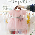 Baby summer korean style dress 0-3 years old infant short sleeve dress girls' summer long dress children's clothing