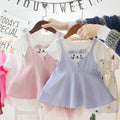 Baby summer korean style dress 0-3 years old infant short sleeve dress girls' summer long dress children's clothing