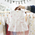Baby summer korean style dress 0-3 years old infant short sleeve dress girls' summer long dress children's clothing