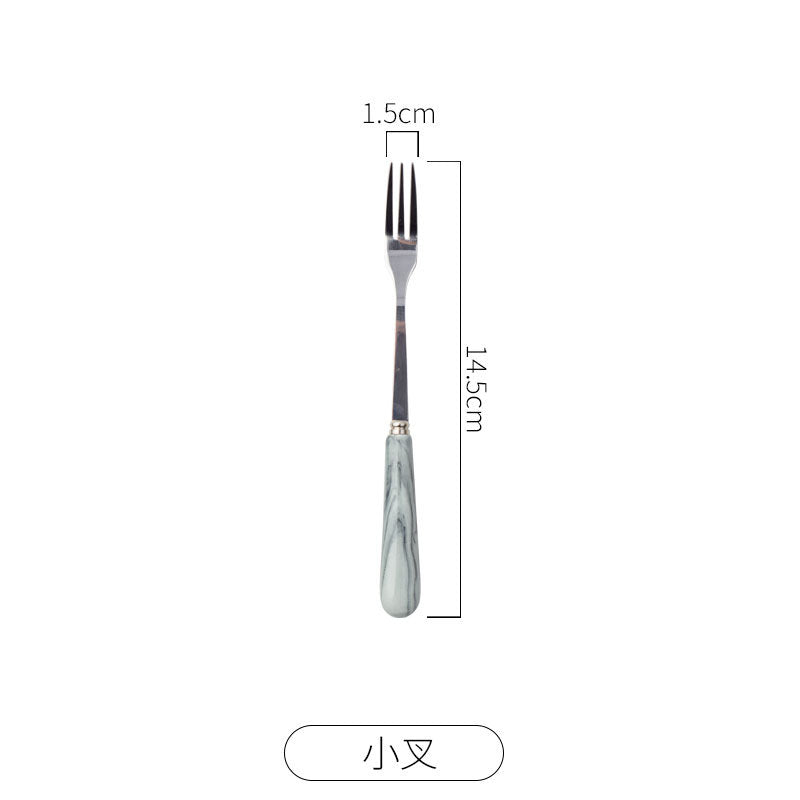 Chaobai ceramics scandinavian marble pink ceramic western steak knife stainless steel fork spoon chopsticks tableware