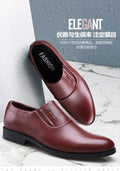 plus size48 business casual leather shoes men's slip-on loafers dad shoes all year round professional work shoes men's shoes