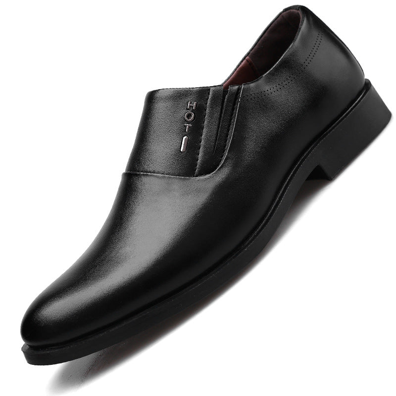 plus size48 business casual leather shoes men's slip-on loafers dad shoes all year round professional work shoes men's shoes