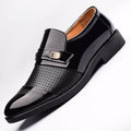 2021 spring men's business formal hollow-out leather shoes, slip-on perforated versatile men's footwear, dropshipping available