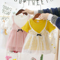 Baby summer korean style dress 0-3 years old infant short sleeve dress girls' summer long dress children's clothing