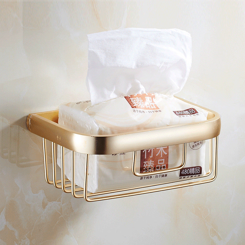 Minghao Sanitary Ware, No Punching Paper Tissue Holder, Bathroom Paper Holder, Space Aluminum Paper Drawing Blue Paper Tissue Box, Toilet, Toilet