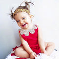 Export new arrivalfashiongirl red floral pure cotton backlessdress pants toddler rompers cost processing big sale