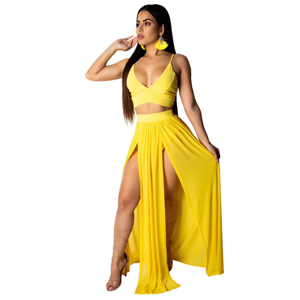 Aliexpress, ,  hot-selling summer women's fashion: european and american sexy camisole & chiffon skirt two-piece set