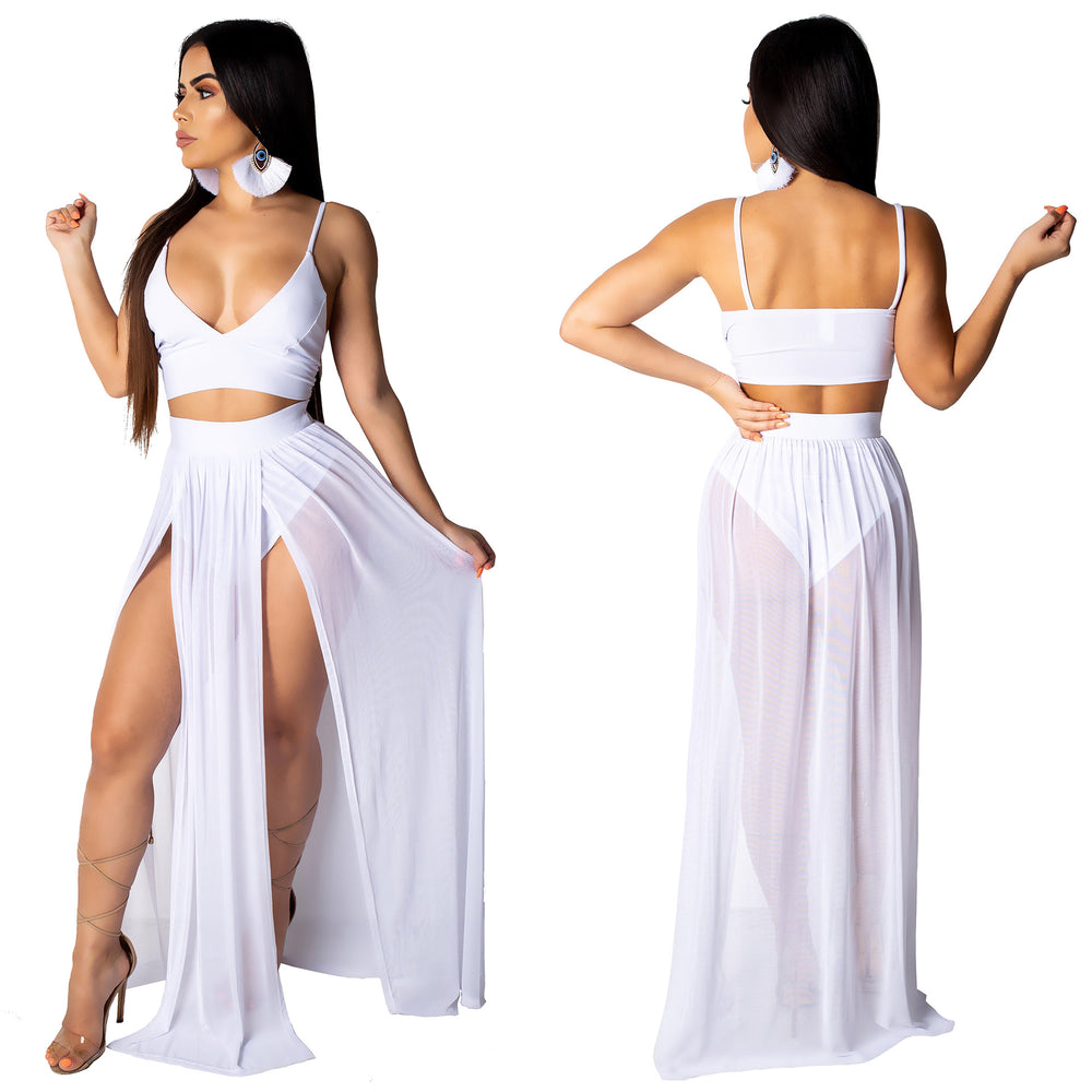 Aliexpress, ,  hot-selling summer women's fashion: european and american sexy camisole & chiffon skirt two-piece set