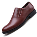 plus size48 business casual leather shoes men's slip-on loafers dad shoes all year round professional work shoes men's shoes