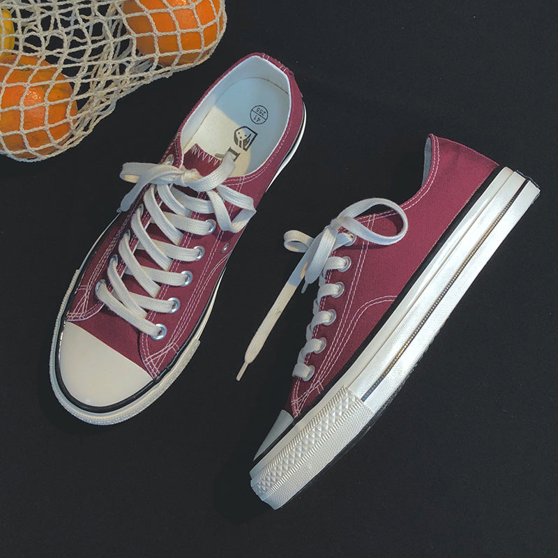 New summer breathable canvas shoes for men, versatile low-top casual sneakers, korean style student cloth shoes, trendy men's skate shoes