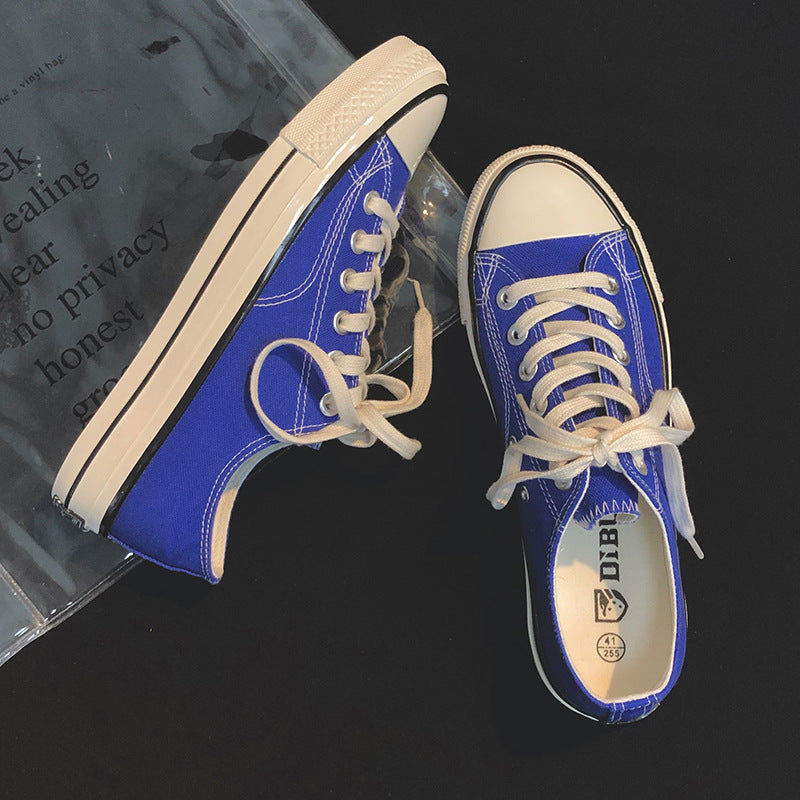 New summer breathable canvas shoes for men, versatile low-top casual sneakers, korean style student cloth shoes, trendy men's skate shoes