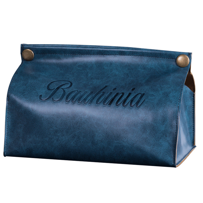 New ins Nordic leather tissue box pumping box living room home creative tissue cover coffee table fabric tissue bag