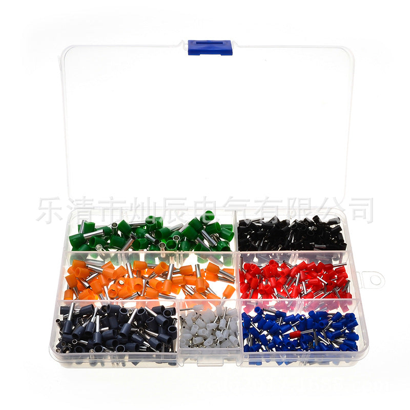 Cross-border e-commerce 600pcs tubular terminals, tubular terminals, boxed, fire-resistant, flame-retardant and cold-pressed terminals