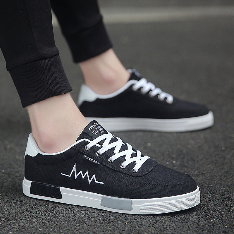 2025 new spring korean style men's shoes wholesale - athletic & casual canvas low-top sneakers - men's cloth shoes - direct from the manufacturer