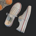 Classic 1970s low-top canvas shoes - unisex retro oiled veneer shoes - korean style student canvas sneakers for men and women
