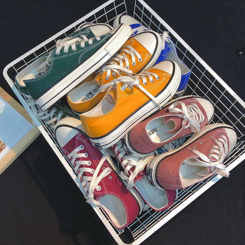 New korean street style timeless classic versatile sneakers retro 1970s replica canvas shoes women's 1001