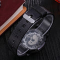 Hot-selling men's watch for foreign trade, hollow-out design, non-mechanical, casual and fashionable mesh strap, men's quartz watch, wholesale from manufacturer