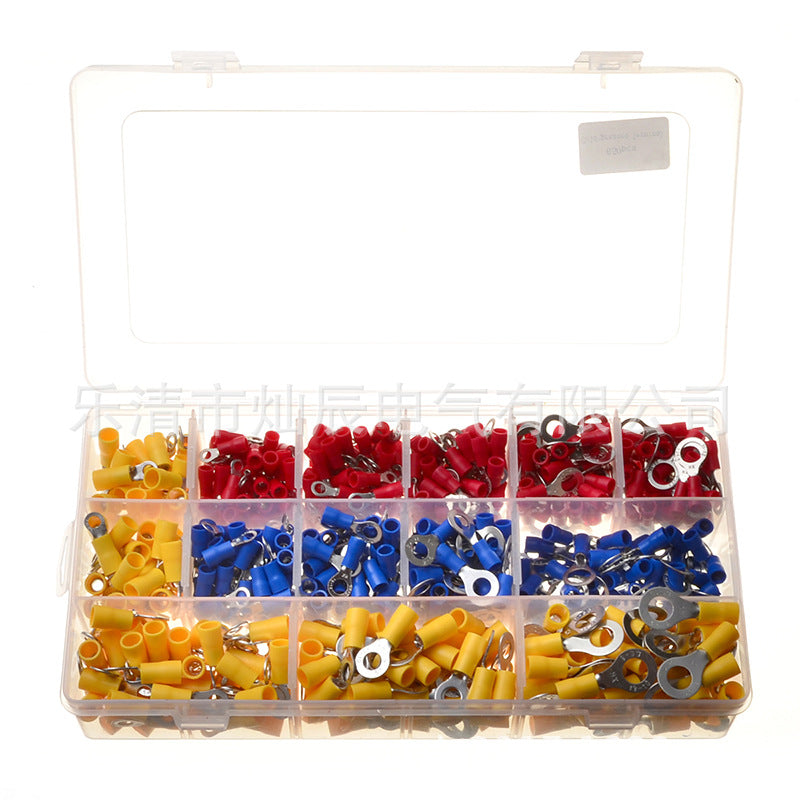 650PCS cold-pressed terminal box O-ring PVC terminal factory direct sales  e-commerce supply