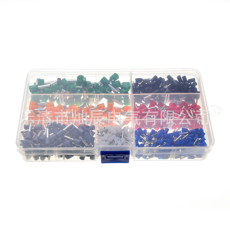 Cross-border e-commerce 600pcs tubular terminals, tubular terminals, boxed, fire-resistant, flame-retardant and cold-pressed terminals