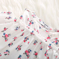 2019 summer european and american style girls' floral print top + elastic denim lace two-piece set - cross-border exclusive