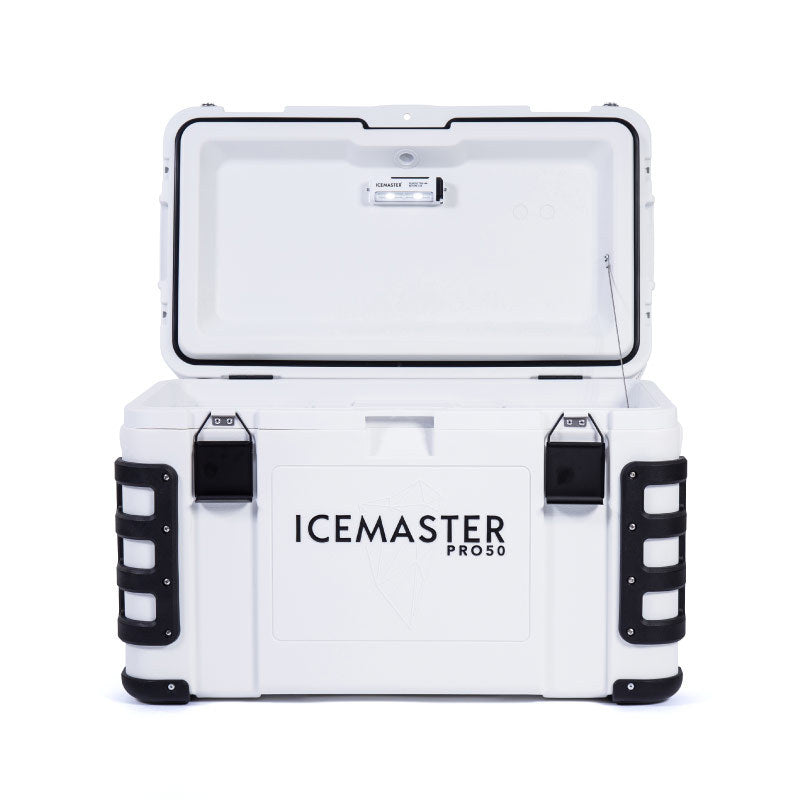 Icemaster enhanced 50l professional fishing cooler - portable, plug-free refrigerator for sea fishing and on-the-go delivery