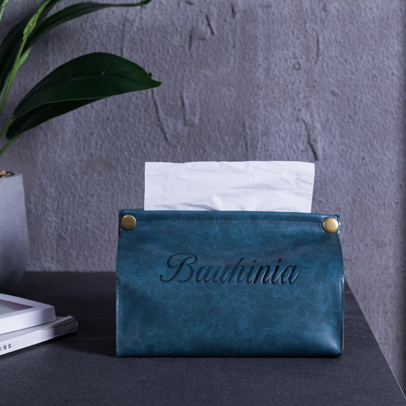 New ins Nordic leather tissue box pumping box living room home creative tissue cover coffee table fabric tissue bag