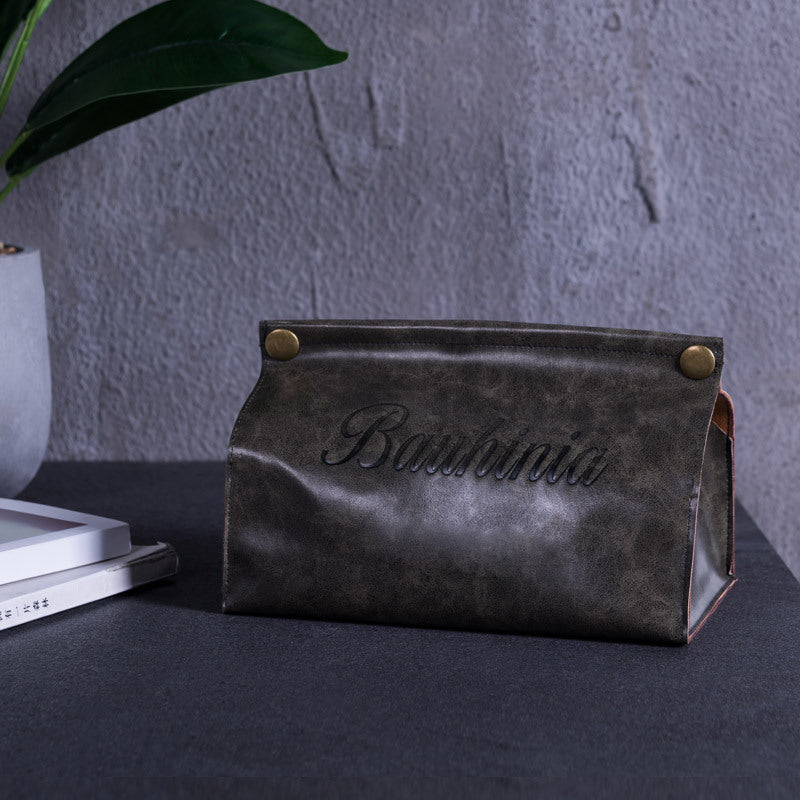 New ins Nordic leather tissue box pumping box living room home creative tissue cover coffee table fabric tissue bag