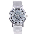 Hot-selling men's watch for foreign trade, hollow-out design, non-mechanical, casual and fashionable mesh strap, men's quartz watch, wholesale from manufacturer