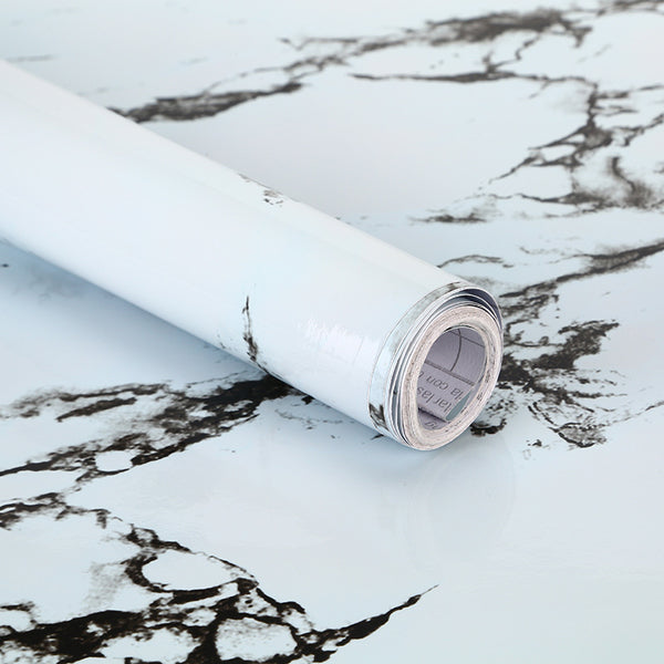 Thickened waterproof self-adhesive wallpaper marble sticker oil-proof and high temperature resistant stove furniture decoration and renovation wallpaper