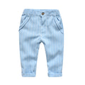 Korean style new boys' spring/autumn outfit: striped long-sleeve shirt, gentleman's vest, and three-piece children's suit set