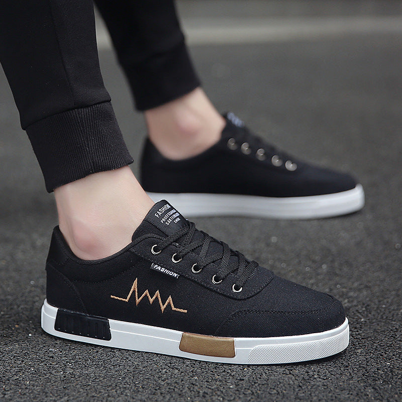 2025 new spring korean style men's shoes wholesale - athletic & casual canvas low-top sneakers - men's cloth shoes - direct from the manufacturer
