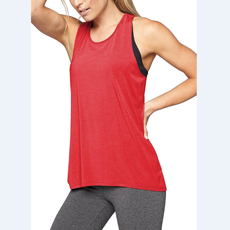 fitness sports tank top - european & american export women's fashion casual criss-cross yoga tank