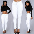 2025wish european and american women's multi-pocket drawstring casual pants 8509#