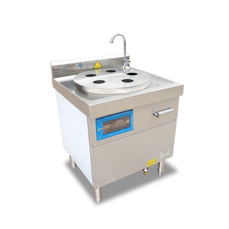Commercial seven-star steamer, electromagnetic cooking noodle ironing powder, dual-purpose steamer, hotel Xiaolongbao breakfast steamed buns machine