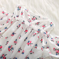 2019 summer european and american style girls' floral print top + elastic denim lace two-piece set - cross-border exclusive