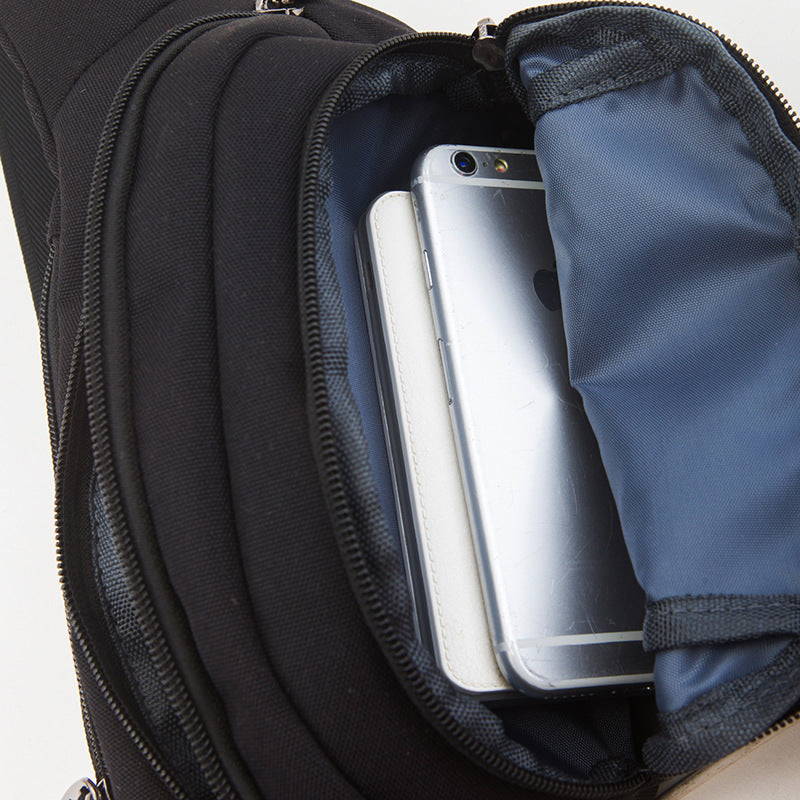 DC bag, fanny pack, men's shoulder messenger bag, multi-functional men's sports breast bag, casual mobile phone bag, satchel bag 2025 tide