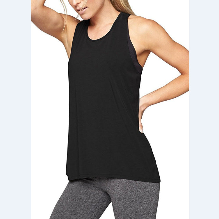 fitness sports tank top - european & american export women's fashion casual criss-cross yoga tank