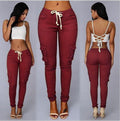 2025wish european and american women's multi-pocket drawstring casual pants 8509#
