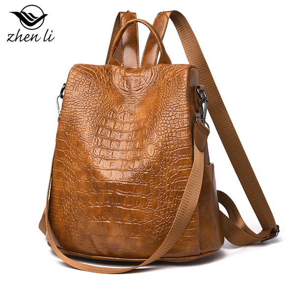 Zhenli European and American style Cross-border wind trend backpack girls, backpack fashion bags for women