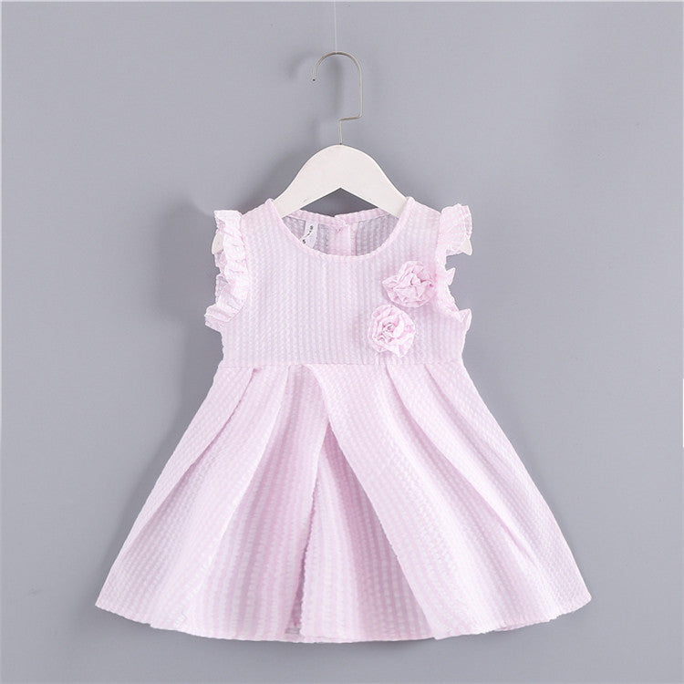 Girls' korean style summer cotton doll dress, baby princess dress - direct from the manufacturer, dropshipping available