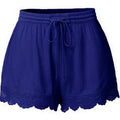 fashionsummerpure color lacetie backshortscasual pants for women in large quantities in stock